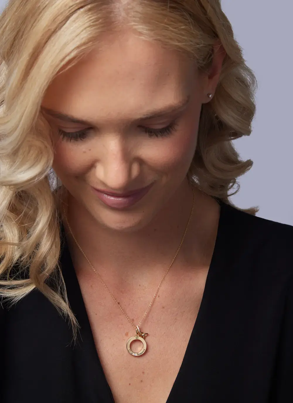 14K Gold Vermeil Gra Trinity Necklace